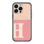 スリムプロテクションプレミアムケース with MagSafe［ オリジナル - initial two tone - H pink ］