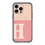 スリムプロテクションプレミアムケース with MagSafe［ オリジナル - initial two tone - H pink ］