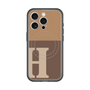 スリムプロテクションプレミアムケース with MagSafe［ オリジナル - initial two tone - H brown ］