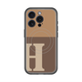 スリムプロテクションプレミアムケース with MagSafe［ オリジナル - initial two tone - H brown ］