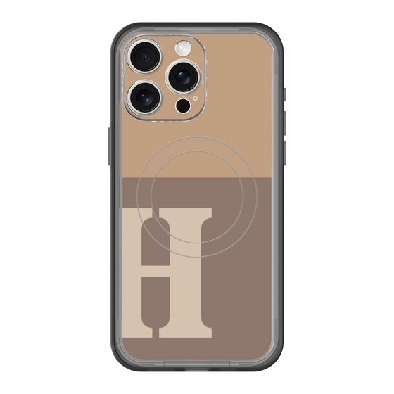 スリムプロテクションプレミアムケース with MagSafe［ オリジナル - initial two tone - H brown ］