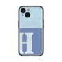 スリムプロテクションプレミアムケース with MagSafe［ オリジナル - initial two tone - H blue ］