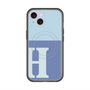 スリムプロテクションプレミアムケース with MagSafe［ オリジナル - initial two tone - H blue ］
