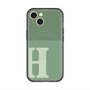 スリムプロテクションプレミアムケース with MagSafe［ オリジナル - initial two tone - H green ］