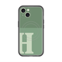スリムプロテクションプレミアムケース with MagSafe［ オリジナル - initial two tone - H green ］