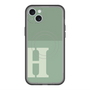 スリムプロテクションプレミアムケース with MagSafe［ オリジナル - initial two tone - H green ］