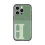 スリムプロテクションプレミアムケース with MagSafe［ オリジナル - initial two tone - H green ］
