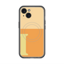 スリムプロテクションプレミアムケース with MagSafe［ オリジナル - initial two tone - I orange ］