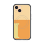 スリムプロテクションプレミアムケース with MagSafe［ オリジナル - initial two tone - I orange ］