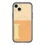 スリムプロテクションプレミアムケース with MagSafe［ オリジナル - initial two tone - I orange ］