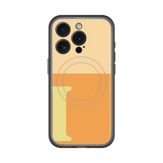 スリムプロテクションプレミアムケース with MagSafe［ オリジナル - initial two tone - I orange ］