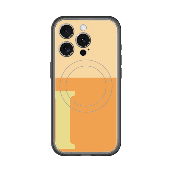 スリムプロテクションプレミアムケース with MagSafe［ オリジナル - initial two tone - I orange ］