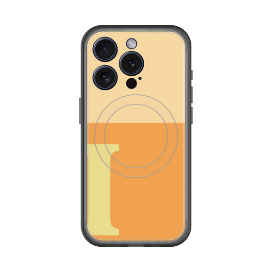 スリムプロテクションプレミアムケース with MagSafe［ オリジナル - initial two tone - I orange ］