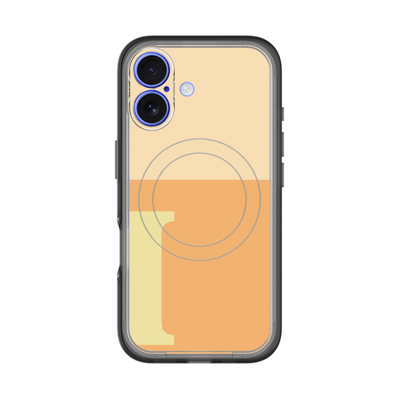 スリムプロテクションプレミアムケース with MagSafe［ オリジナル - initial two tone - I orange ］
