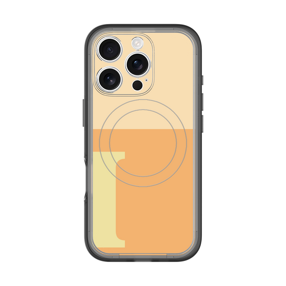スリムプロテクションプレミアムケース with MagSafe［ オリジナル - initial two tone - I orange ］