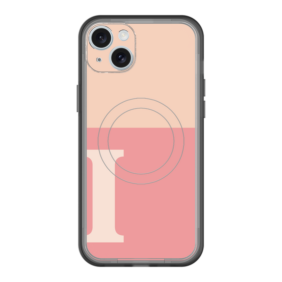 スリムプロテクションプレミアムケース with MagSafe［ オリジナル - initial two tone - I pink ］