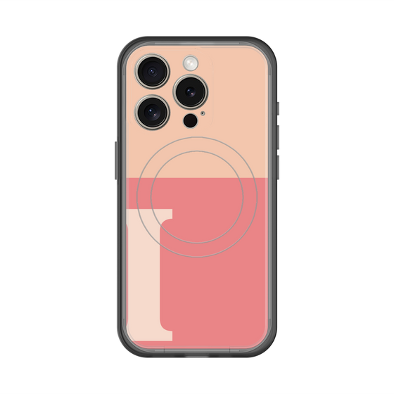 スリムプロテクションプレミアムケース with MagSafe［ オリジナル - initial two tone - I pink ］