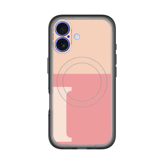 スリムプロテクションプレミアムケース with MagSafe［ オリジナル - initial two tone - I pink ］