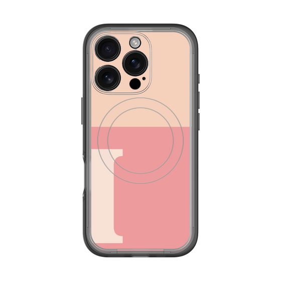 スリムプロテクションプレミアムケース with MagSafe［ オリジナル - initial two tone - I pink ］