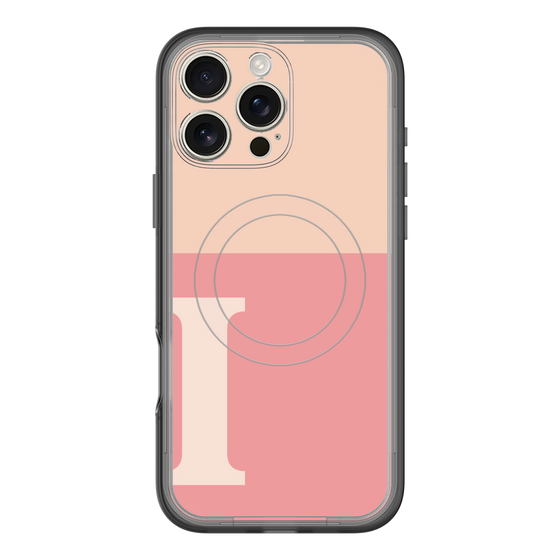 スリムプロテクションプレミアムケース with MagSafe［ オリジナル - initial two tone - I pink ］