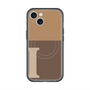スリムプロテクションプレミアムケース with MagSafe［ オリジナル - initial two tone - I brown ］