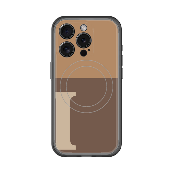 スリムプロテクションプレミアムケース with MagSafe［ オリジナル - initial two tone - I brown ］