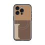 スリムプロテクションプレミアムケース with MagSafe［ オリジナル - initial two tone - I brown ］