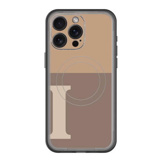 スリムプロテクションプレミアムケース with MagSafe［ オリジナル - initial two tone - I brown ］