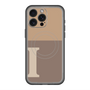 スリムプロテクションプレミアムケース with MagSafe［ オリジナル - initial two tone - I brown ］