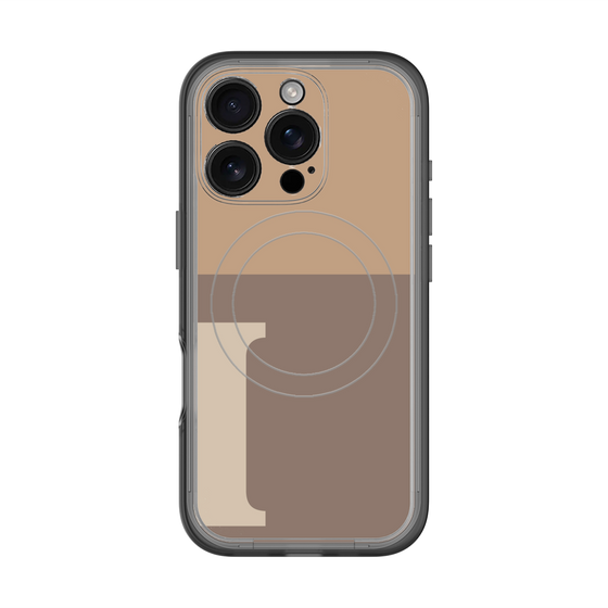 スリムプロテクションプレミアムケース with MagSafe［ オリジナル - initial two tone - I brown ］