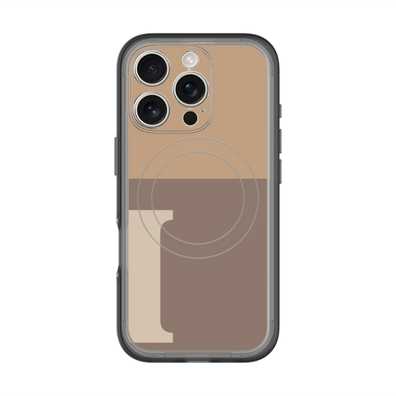 スリムプロテクションプレミアムケース with MagSafe［ オリジナル - initial two tone - I brown ］