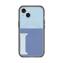 スリムプロテクションプレミアムケース with MagSafe［ オリジナル - initial two tone - I blue ］