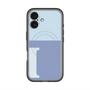 スリムプロテクションプレミアムケース with MagSafe［ オリジナル - initial two tone - I blue ］