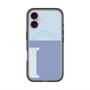 スリムプロテクションプレミアムケース with MagSafe［ オリジナル - initial two tone - I blue ］