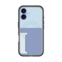 スリムプロテクションプレミアムケース with MagSafe［ オリジナル - initial two tone - I blue ］