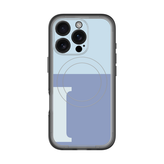 スリムプロテクションプレミアムケース with MagSafe［ オリジナル - initial two tone - I blue ］