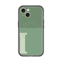 スリムプロテクションプレミアムケース with MagSafe［ オリジナル - initial two tone - I green ］