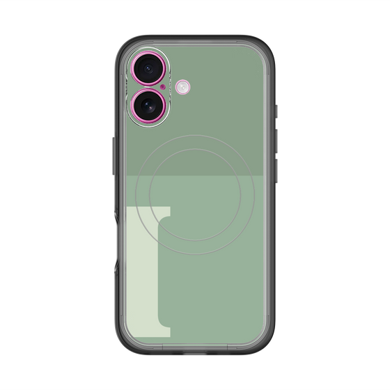 スリムプロテクションプレミアムケース with MagSafe［ オリジナル - initial two tone - I green ］