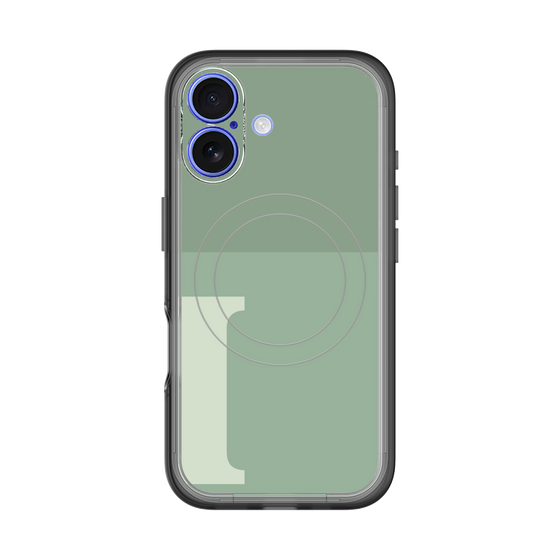 スリムプロテクションプレミアムケース with MagSafe［ オリジナル - initial two tone - I green ］