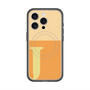 スリムプロテクションプレミアムケース with MagSafe［ オリジナル - initial two tone - J orange ］