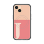 スリムプロテクションプレミアムケース with MagSafe［ オリジナル - initial two tone - J pink ］