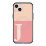 スリムプロテクションプレミアムケース with MagSafe［ オリジナル - initial two tone - J pink ］