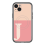 スリムプロテクションプレミアムケース with MagSafe［ オリジナル - initial two tone - J pink ］