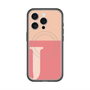 スリムプロテクションプレミアムケース with MagSafe［ オリジナル - initial two tone - J pink ］