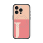 スリムプロテクションプレミアムケース with MagSafe［ オリジナル - initial two tone - J pink ］