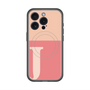 スリムプロテクションプレミアムケース with MagSafe［ オリジナル - initial two tone - J pink ］
