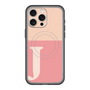 スリムプロテクションプレミアムケース with MagSafe［ オリジナル - initial two tone - J pink ］