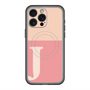 スリムプロテクションプレミアムケース with MagSafe［ オリジナル - initial two tone - J pink ］
