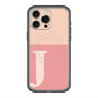 スリムプロテクションプレミアムケース with MagSafe［ オリジナル - initial two tone - J pink ］