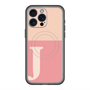 スリムプロテクションプレミアムケース with MagSafe［ オリジナル - initial two tone - J pink ］